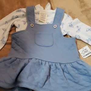 Baby girls 2 piece butterfly print set